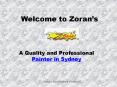 Zoran The Painter Pty Ltd Sydney PowerPoint PPT Presentation