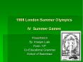 1908 London Summer Olympics IV Summer Games PowerPoint PPT Presentation