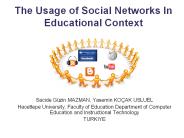 The Usage of Social Networks In Educational Context