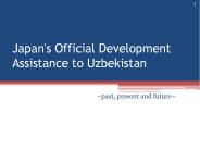 Japan's Official Development Assistance to Uzbekistan