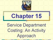Service Department Costing: An Activity Approach