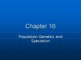 Population Genetics and Speciation PowerPoint PPT Presentation