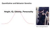 Quantitative and Behavior Genetics