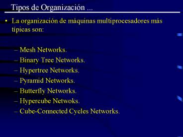 Tipos de Organizaci