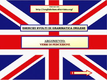 ESERCIZI SVOLTI DI GRAMMATICA INGLESE