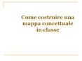 Come costruire una mappa concettuale in classe PowerPoint PPT Presentation