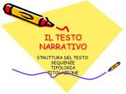 IL TESTO NARRATIVO