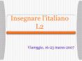 Insegnare l'italiano L2 PowerPoint PPT Presentation
