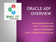 Oracle ADF Over View| SRY IT Solutions Ameerpet