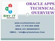 Oracle Apps Technical Course Details | SRY IT Solutions