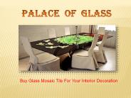 Glass Mosaic Tile In Modern Days