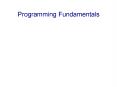 Programming Fundamentals PowerPoint PPT Presentation
