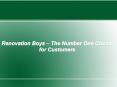 Renovation Boys – The Number One Choice for Customers PowerPoint PPT Presentation