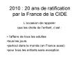 2010 : 20 ans de ratification par la France de la CIDE PowerPoint PPT Presentation