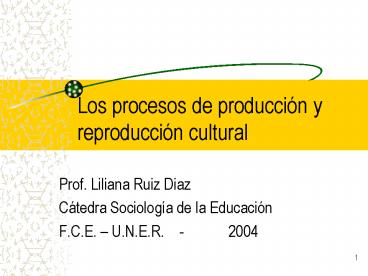 Los procesos de producci