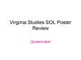 Virginia Studies SOL Poster Review PowerPoint PPT Presentation