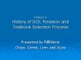 Problem 3: History of SOL Revision and Textbook Selection Process PowerPoint PPT Presentation