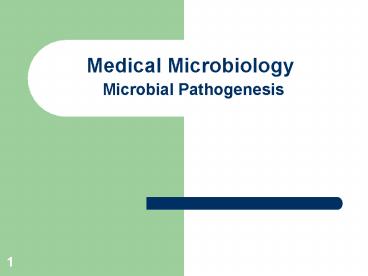 Microbial Pathogenesis
