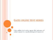 Gate 2015 online test series