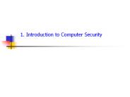1. Introduction to Computer Security