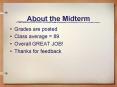About the Midterm PowerPoint PPT Presentation