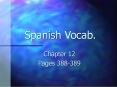 Spanish Vocab. PowerPoint PPT Presentation