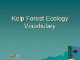 Kelp Forest Ecology Vocabulary PowerPoint PPT Presentation