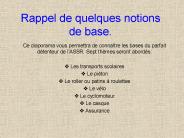 Rappel de quelques notions de base.
