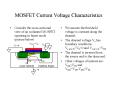 MOSFET Current Voltage Characteristics PowerPoint PPT Presentation