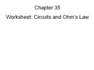 Worksheet: Circuits and Ohm