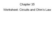 Worksheet: Circuits and Ohm PowerPoint PPT Presentation