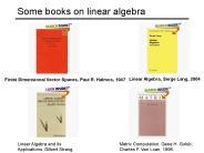 Some books on linear algebra