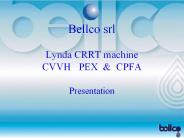 Bellco srl Lynda CRRT machine CVVH  PEX
