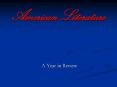 American Literature PowerPoint PPT Presentation
