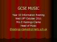 GCSE MUSIC PowerPoint PPT Presentation