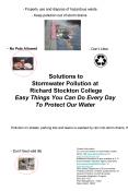 Solutions to Stormwater Pollution at Richard Stockton College Easy Things You Can Do Every Day To Protect Our Water PowerPoint PPT Presentation