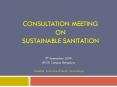 Consultation meeting on Sustainable Sanitation PowerPoint PPT Presentation