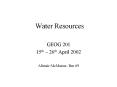 Water Resources PowerPoint PPT Presentation
