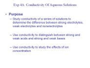 Exp 4A: Conductivity Of Aqueous Solutions