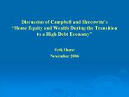Discussion of Campbell and Hercowitz