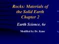 Rocks: Materials of the Solid Earth Chapter 2 PowerPoint PPT Presentation
