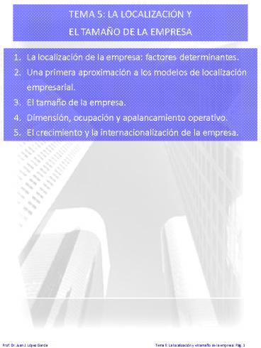 TEMA 5 LA LOCALIZACI