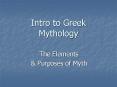 Intro to Greek Mythology PowerPoint PPT Presentation