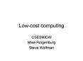 Low-cost computing PowerPoint PPT Presentation
