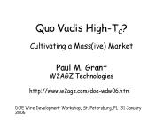 Quo Vadis High-TC?