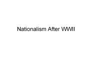 Nationalism After WWII
