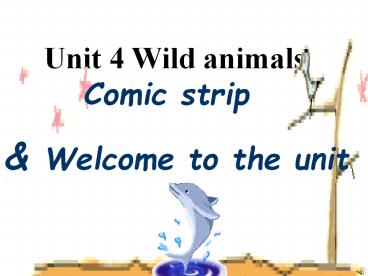 Unit 4 Wild animals