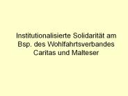 Institutionalisierte Solidarit
