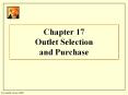 Chapter 17 Outlet Selection and Purchase PowerPoint PPT Presentation