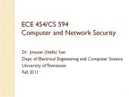 ECE 454/CS 594 Computer and Network Security